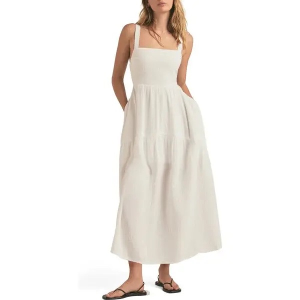 Favorite Daughter THE GO TO DRESS double gauze in White NWT